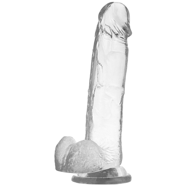 Dildo Trasparente Impermeabile con Base Ventilatoria Compatibile con Imbracature